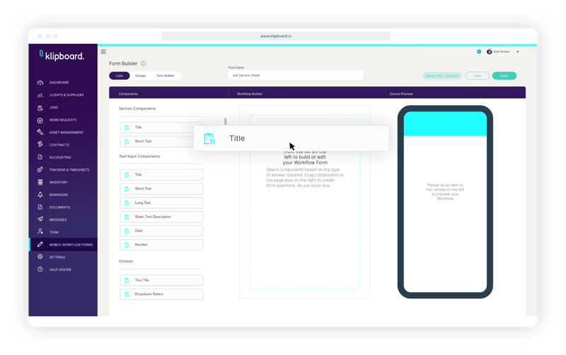 Klipboard software encouraging the use of a digital paper trail. 